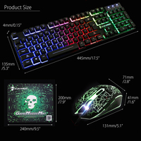 Souris et clavier de jeu mécanique filaire, pour joueur, Combo, Mobile, rétro-éclairage arc-en-ciel, USB