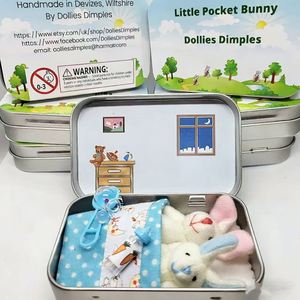 Cross-border New Rabbit Pocket Iron <b>Box</b> <b>Easter</b> <b>Gift</b> Children Plush Toy <b>Gift</b> Party Wholesale Hand <b>Gift</b> Rabbit Plush Toy - Product Image 2