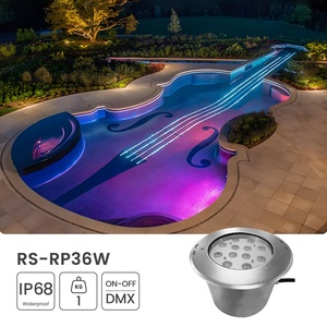 IP68 a prueba de agua 36W LED <span class=keywords><strong>Luces</strong></span> de <span class=keywords><strong>piscina</strong></span> empotradas Tipo enterrado 12V 24V Luz de natación subacuática Cuerpo de acero inoxidable para hoteles - Product Image 1