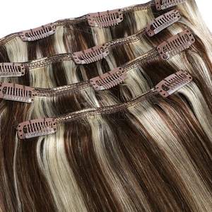 Extensiones de Cabello Humano Remy Chino 100% al por Mayor, con Clip, Cutícula Alineada, Doble Trama, Suaves, Sin Caída, Color Claro, Liso Natural. - Product Image 3