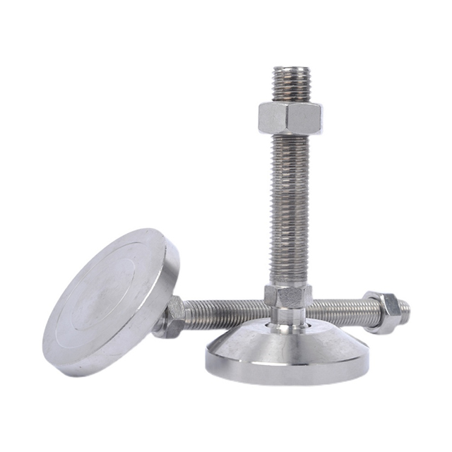Set Di 4 Piedini Per Mobili Regolabili In Acciaio Inossidabile Altezza Regolabile Da 0 A 15 Mm 16 Viti In Acciaio Inossidabile Argento 8 Cm 98870551 - Foto 2