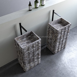 Green Onyx Marble Pedestal Sink for Luxury Homes Villas and Nature <strong>Inspired</strong> <strong>Bathrooms</strong> - Product Image 4