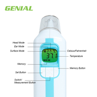 Termometer Telinga Portabel, Akurasi Pistol Termometer Telinga Akurasi Pabrik Digital Dahi, Portabel, Tahan Lama, Garansi 5 Tahun