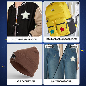 Patchs en chenille moelleux en forme de papillon et de cœur à repasser pour pulls, bonnets, sacs - Design texturé doux - Product Image 5