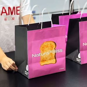 Bolsas de Papel Ecológicas Impresas con Logotipo Personalizado, Diseño Gratuito, Aptas para Comida para Llevar de Panadería, Entrega de Alimentos y Empaque de Panadería - Product Image 5
