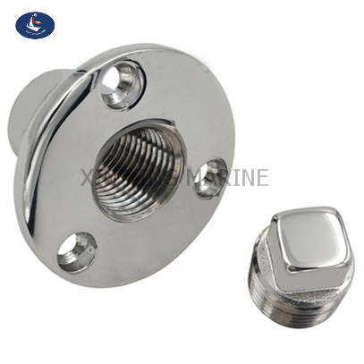 Perfk Raccordo Passascafo Per Barche Con Tappo - Bianco, Per Tubo 1 1/4'' - Connettore In Plastica Per Scarico Pompe E Livewell - 5
