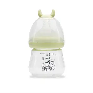 Spot wholesale baby bottles 120ml high borosilicate glass food grade breast milk bottles BPA free