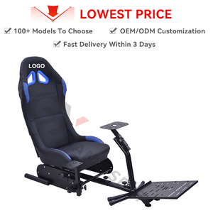 GY027 Siège <span class=keywords><strong>de</strong></span> jeu <span class=keywords><strong>pour</strong></span> <span class=keywords><strong>simulateur</strong></span> <span class=keywords><strong>de</strong></span> course automobile, design personnalisé tout-en-un, compatible Thrustmaster T3PA, PXN, MOZA, PC, <span class=keywords><strong>Xbox</strong></span> - Product Image 2