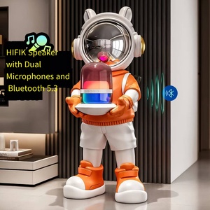 Modelo de Astronauta Aterrizando, <span class=keywords><strong>Adornos</strong></span> de Resina con Música y Tecnología para Sala de Estar, Hotel, Inauguración de Tienda, Regalo de Inauguración de Casa, Decoraciones - Product Image 4