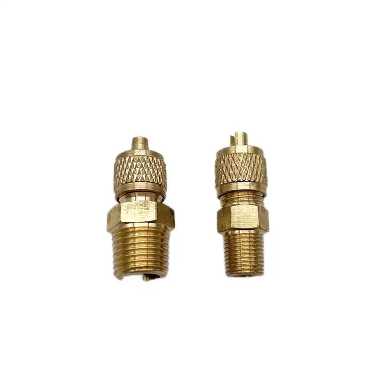 Латунный фитинг для труб SAE1/4 * NPT1/4 с 1/4 катушкой и колпачком для охлаждения