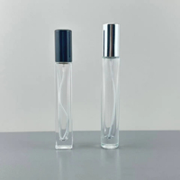 Flacon pulvérisateur de parfum en verre de 10 ml, atomiseur rechargeable, emballage cosmétique pour huile essentielle