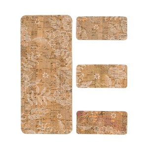 10 Panneaux <span class=keywords><strong>de</strong></span> liège naturel autocollants 11,8x8,26 pouces pour bricolage, sous-verres, décoration murale, tableaux d'affichage et loisirs créatifs - Product Image 4