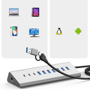 SYONG 10合1 USB-A Type-C 扩展坞，带10Gbps USB-A <span class=keywords><strong>3.2</strong></span>*7/ USB-C <span class=keywords><strong>3.2</strong></span>*<span class=keywords><strong>3</strong></span>，适用于笔记本电脑、平板电脑、手机，带电源端口 - Product Image 5