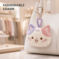 Fabricant de jouets en peluche pour chats avec logo personnalisé en gros, mini porte-clés animaux en peluche pour cadeaux promotionnels, faible MOQ, peluches en gros