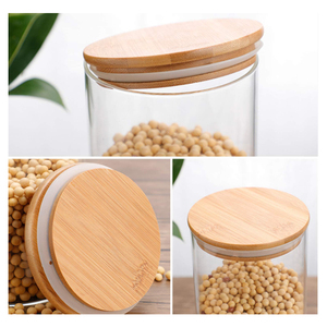 Nhà Sản Xuất Giá Rẻ 500Ml 750Ml 1000Ml Tre Gia Vị Giá Tủ Rỗng Gia Vị Lọ Nhà Thức Ăn Tủ Thực Phẩm Lưu Trữ Jar - Product Image 2