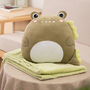 Oreiller rembourré en polaire et couverture pour enfants, motifs licorne, vache, Lion, tigre, avocat, ours en peluche, modèle de voyage 2 en 1 - Product Image 3