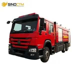 18m yüksek püskürtme kolu Sinotruk HOWO Foma su kulesi itfaiye kamyonu 6X4 l büyük akış yangın kurtarma mücadele kamyon