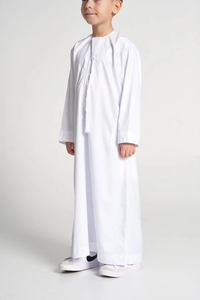 Islam all'ingrosso Oman bambini bianchi Dubai ragazzi Emirati Thobe medio oriente arabo adolescente lunga <span class=keywords><strong>preghiera</strong></span> musulmana Thobe <span class=keywords><strong>per</strong></span> <span class=keywords><strong>i</strong></span> bambini - Product Image 4