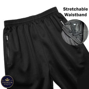 SP561 Slim Fit Sports Track Pants para niños adultos 100% algodón transpirable Formal sólido cintura elástica Jogging pantalones personalizables - Product Image 3