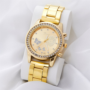 Reloj de Pulsera de Acero con Incrustaciones de Diamantes para Hombre, Estilo Ejecutivo, Variados Modelos de la Serie Oro, Relojes de Cuarzo - Product Image 6