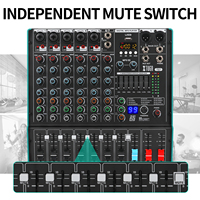 Console de mixage audio professionnelle XTUGA TS7 Vente à chaud 99 DSP Effet numérique 7 canaux Logo personnalisable Vidéo et éclairage