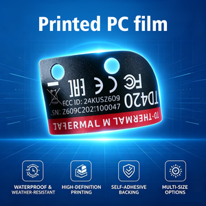 Wholesale Custom Die Cut 0.5mm PC <b>Sheet</b> with <b>Silk</b> Screen Printing for Electronic Panel Label Overlay - Product Image 2