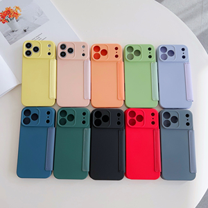 Peau Tactile TPU + PU Cuir Flip Portefeuille Téléphone étui pour <span class=keywords><strong>iphone</strong></span> Air <span class=keywords><strong>11</strong></span> 12 13 14 15 16 17 <span class=keywords><strong>Pro</strong></span> Max Emplacements Pour Cartes Couverture De Protection Complète - Product Image 2