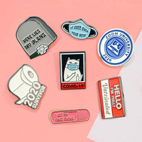 Épinglette personnalisée en émail dur, motif et texte sur mesure, badge métallique pour sac à dos de voyage, vêtements et décoration