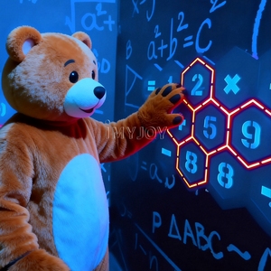 Jeu d'évasion intérieur à durée limitée : Défi interactif avec boutons lumineux LED à pousser pour activer un jeu éducatif mathématique - Product Image 3