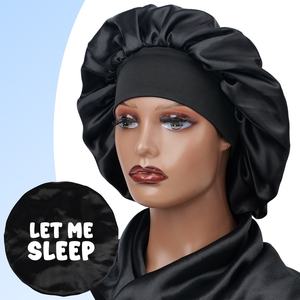 <span class=keywords><strong>Bonnet</strong></span> <span class=keywords><strong>de</strong></span> nuit personnalisé SOLPOP pour femmes, tresses, cheveux bouclés, locs, imprimé personnalisé, <span class=keywords><strong>bonnet</strong></span> <span class=keywords><strong>de</strong></span> nuit en satin extra large pour dormir - Product Image 2