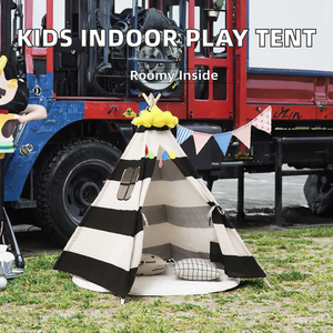 Factory Wholesale High Quality Summer Oxford <b>Children</b> Play <b>Tent</b> Wood Frame Breathable Single Layer Beach & Indoor Party Use - Product Image 5