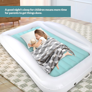 Cama de viaje inflable para niños pequeños, colchón de aire portátil para niños con bomba de aire eléctrica, cama inflable para niños pequeños para acampar y viajar por carretera - Product Image 4