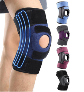 Rodillera de compresión ajustable con estabilizadores laterales y almohadilla de gel de rótula abierta para el dolor de rodilla - Product Image 1