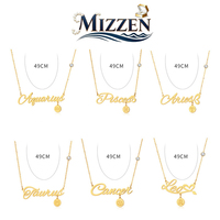 Collares de Acero Inoxidable Personalizados con Nombre, Joyería Fina de Moda, Gargantillas y Cadenas para Mujer, Regalo de Cumpleaños