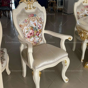 Bộ bàn ăn và ghế gỗ hình chữ nhật 8 chỗ ngồi, kiểu cổ điển châu Âu sang trọng - Product Image 5