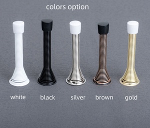 10 Pack Flexible Heavy Duty Wall Screw-In Metal Stainless Steel <strong>Spring</strong> <strong>Door</strong> Bumper <strong>Stoppers</strong> - Product Image 2