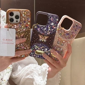 Papillons créatifs étuis de téléphone antichoc de luxe pour <span class=keywords><strong>iphone</strong></span> 17 16 15 Plus <span class=keywords><strong>Pro</strong></span> Max 14 13 12 11 couverture arrière mobile pour femme fille - Product Image 2