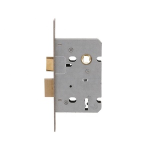 Serrure de salle de bain <span class=keywords><strong>à</strong></span> <span class=keywords><strong>rayon</strong></span> de 65mm de type britannique avec plaque frontale pour porte en bois laiton acier alliage de zinc matériau ABS 3 clés incluses - Product Image 6