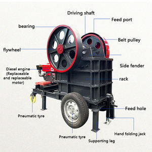 Installation <span class=keywords><strong>mobile</strong></span> de concassage de carrière pour granit, calcaire, gravier et roche primaire, ligne de concassage à mâchoires, moteur AC, haute productivité - Product Image 3