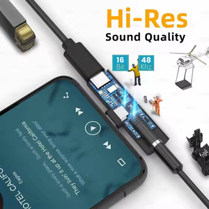 อะแดปเตอร์หูฟัง OEM <span class=keywords><strong>3D</strong></span> USB C 2 in 1 แบบ USB C เป็นช่องเสียบหูฟัง 3.5 มม. พร้อม HiFi DAC และระบบชาร์จเร็ว สำหรับ <span class=keywords><strong>iPhone</strong></span> 15 และ Samsung - Product Image 2