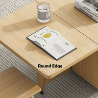 Table de café à manger pliante multifonction, Table centrale extensible moderne, meuble central de salon pliable en bois