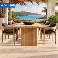 Ensemble de canapés de jardin en teck massif personnalisable, mobilier d'extérieur de qualité commerciale pour hôtel, complexe hôtelier, grand projet