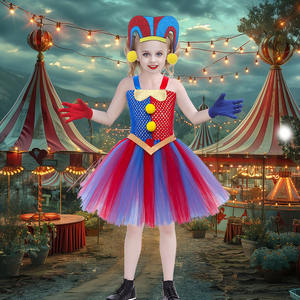 Ropa Europea Americana para Niños Cosplay Magical Digital <span class=keywords><strong>Circus</strong></span> Princess Dresses Halloween Anime Clowns Play Tutu - Product Image 2