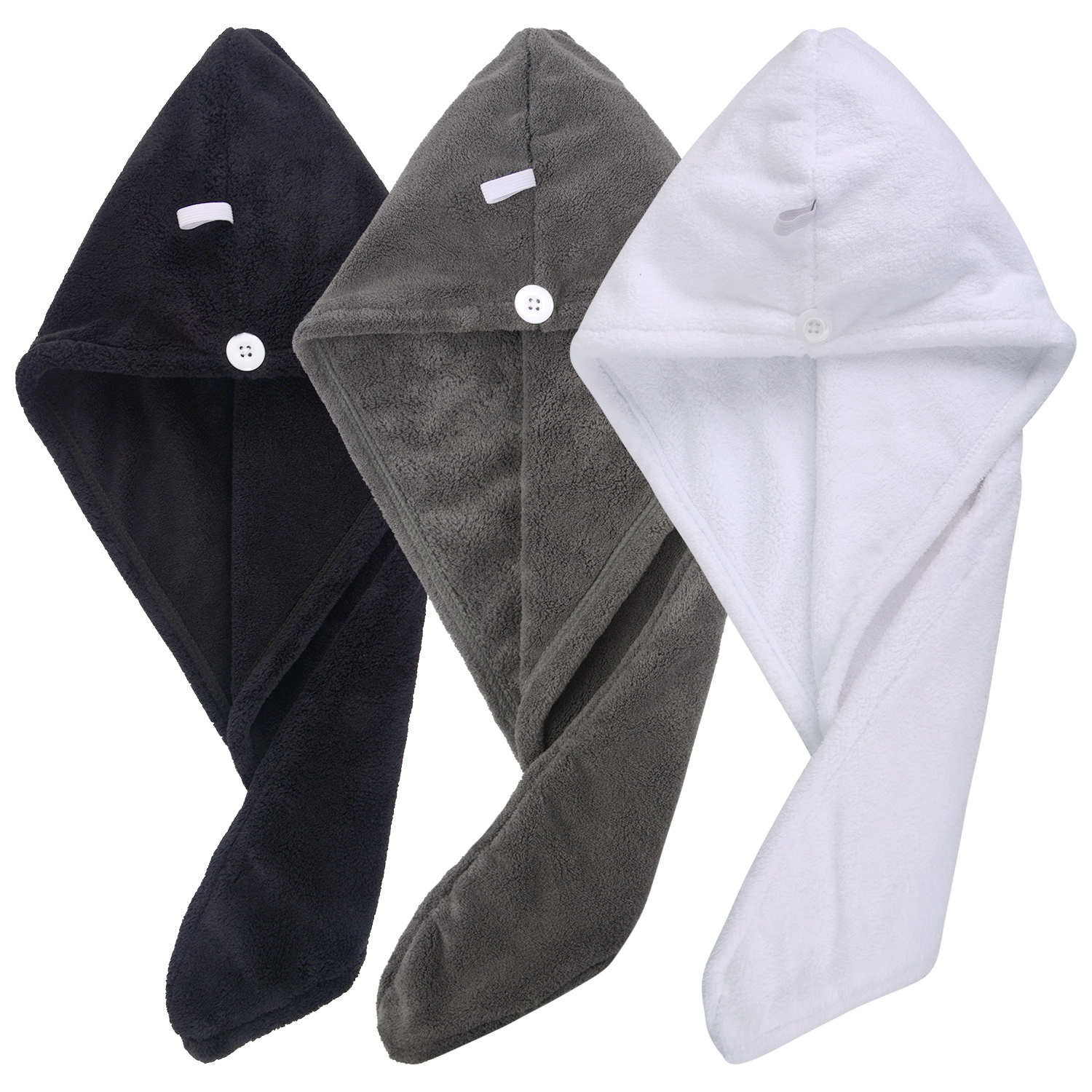Quick Drying Microfiber Custom Hair Towel Wrapped Turban Dry Spa