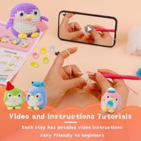 El yapımı DIY kiti De tığ Amigurumi tığ oyuncaklar penguen bebek başlayanlar için ev dekorasyon tekstil ve kumaş el sanatları
