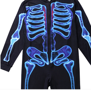 Ropa de descanso Pijamas de vacaciones <span class=keywords><strong>Esqueleto</strong></span> Halloween Impreso Con capucha Fiesta de Halloween Ropa de dormir para la familia - Product Image 4