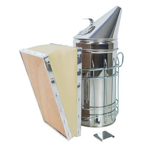 Nouveau fumeur de ruche d'abeille en acier inoxydable avec équipement d'apiculture essentiel de bouclier thermique pour les apiculteurs - Product Image 1