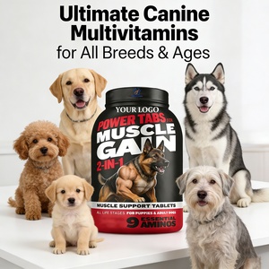 Comprimés à mâcher 2 en 1 pour la croissance musculaire des chiots et des chiens adultes, vitamines et compléments alimentaires pour chiots et chiens pour la croissance musculaire - Product Image 4