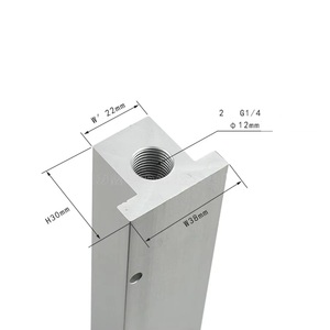 Nhỏ Gọn Loại 1/4 "Bsp Nữ 2 3 4 5 6 7 8 9 10 Cách 4-12 Cổng Rắn Nhôm T-Hình Dạng Không Khí Đa Dạng Khối <span class=keywords><strong>Splitter</strong></span> - Product Image 2
