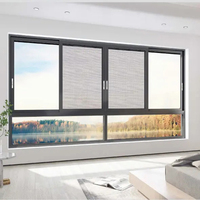 Ventana Corredera de Vidrio con Rotura de Puente Térmico Personalizada, Ventana de Aluminio Resistente a Huracanes